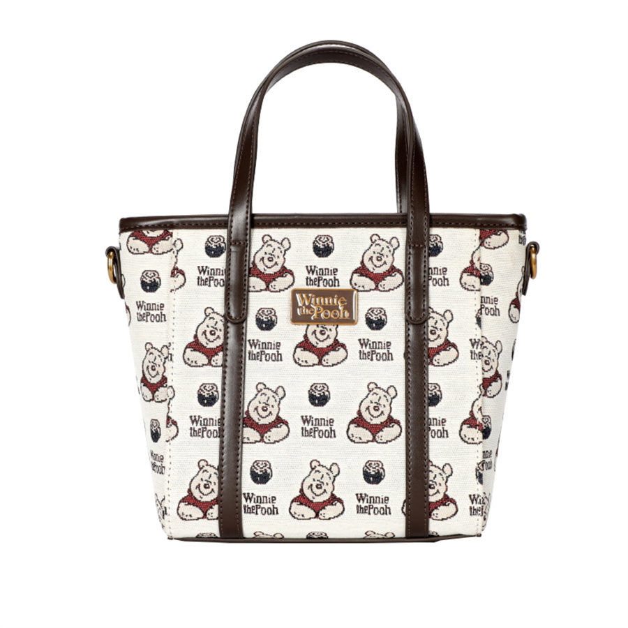 【D024】【Disney正規品】プーちゃん プリントトートバッグ