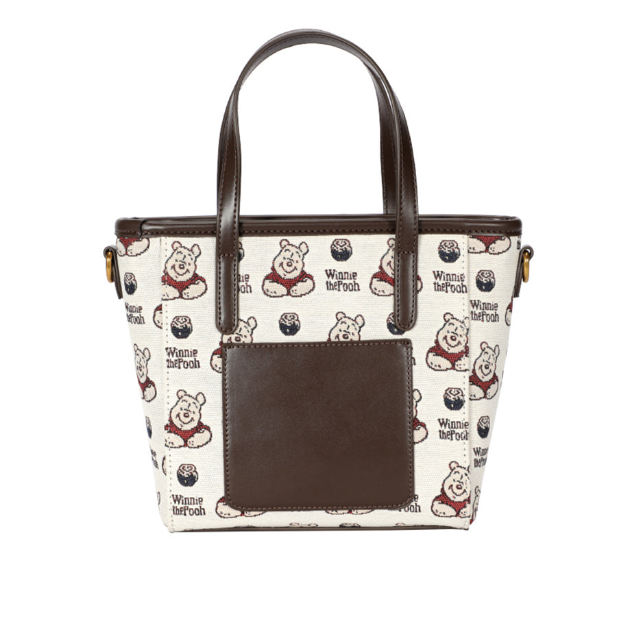 【D024】【Disney正規品】プーちゃん プリントトートバッグ