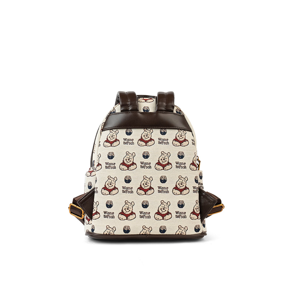 【D053】【Disney正規品】くまのプーちゃん異素材使い☆お洒落リュック