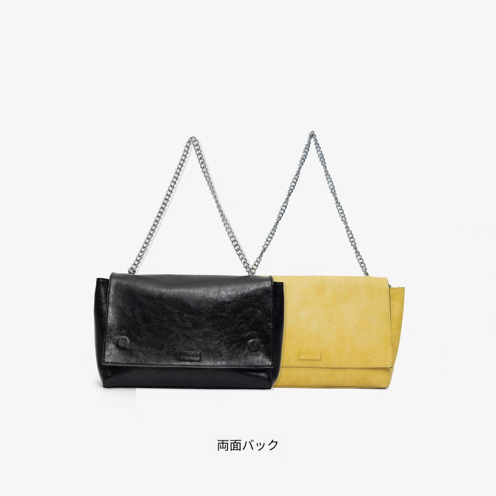 【M005】☆両面使えOK☆季節や気分で変えられる職人のこだわりショルダーバッグ
