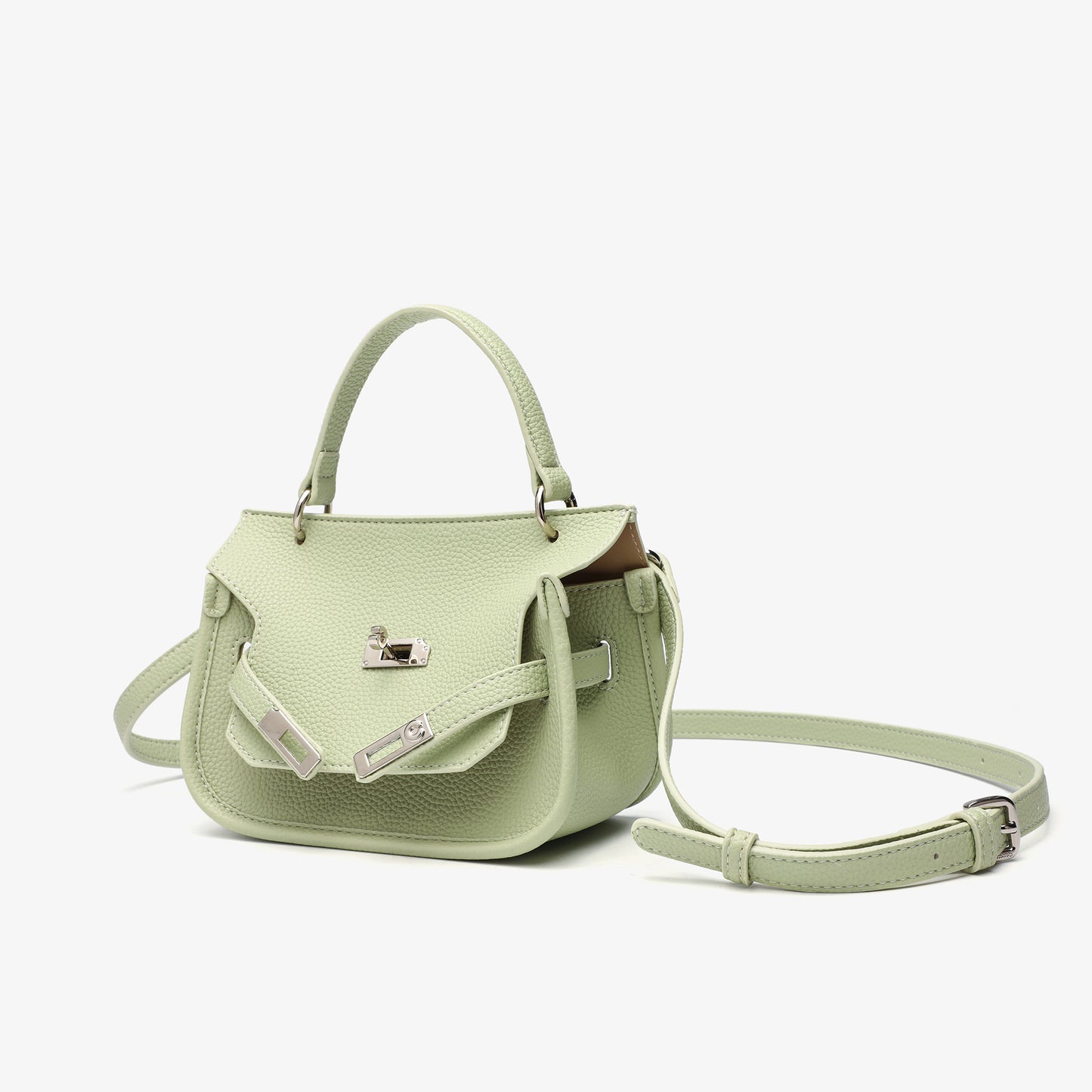 【A052】ナチュラルテイスト♡ 落ち着きのあるショルダー 抹茶グリーン