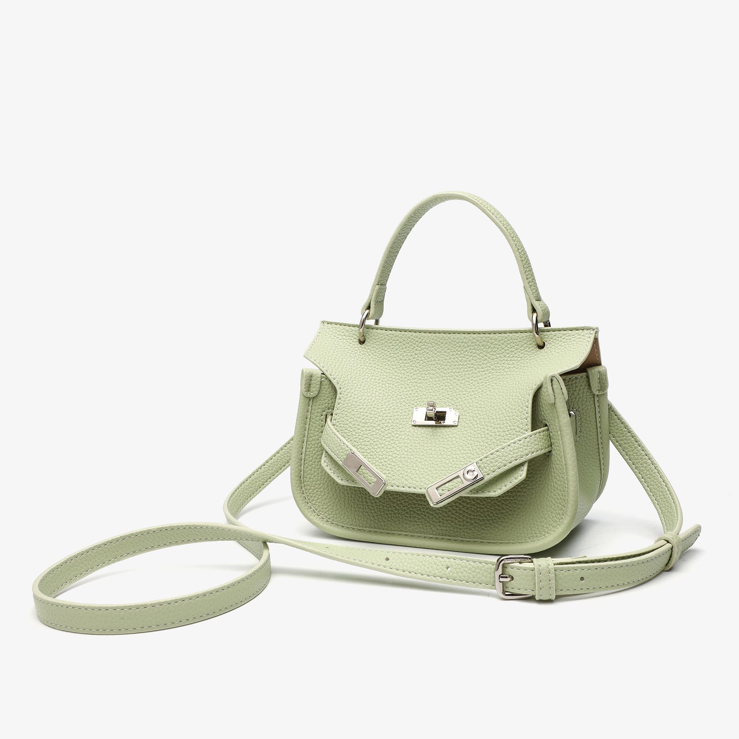 【A052】ナチュラルテイスト♡ 落ち着きのあるショルダー 抹茶グリーン