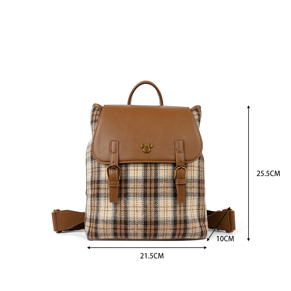 【D054】【Disney正規品】ブリティッシュチェック柄リュックサック