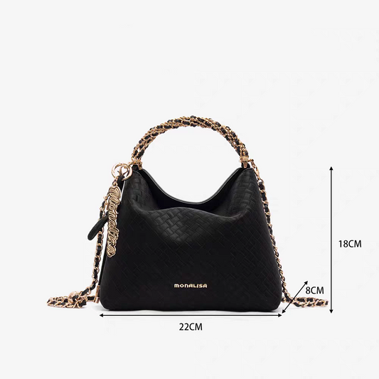 【M020】手作り感満載!金属チェーンハンドルバッグ お洒落女子必須アイテム