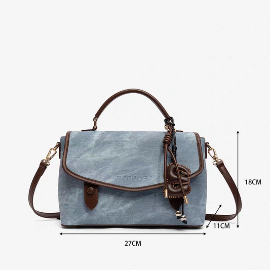 【M027】異素材使いカラーブロックデザイン親子バッグ