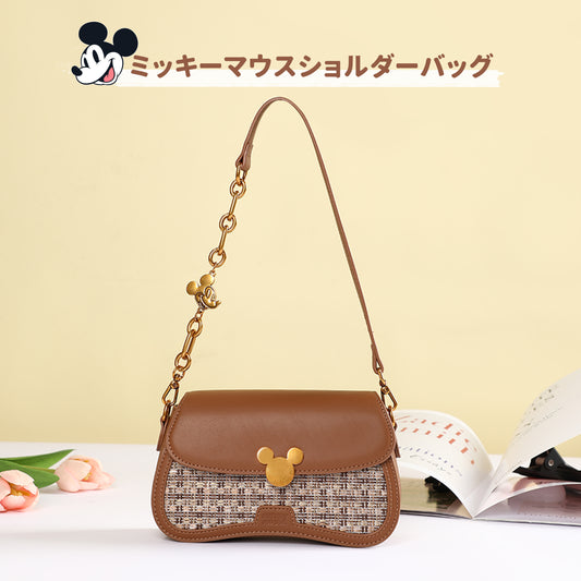 【D012】【Disney正規品】アンティーク調リネンミニショルダー