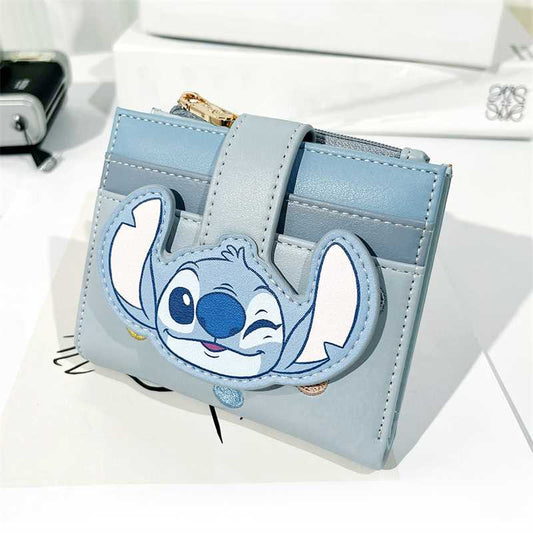 【D060】【Disney正規品】ステッチ折畳み財布