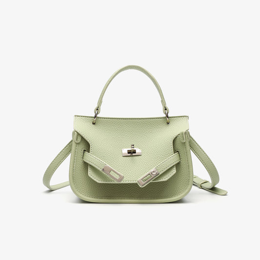 【A052】ナチュラルテイスト♡ 落ち着きのあるショルダー　抹茶グリーン
