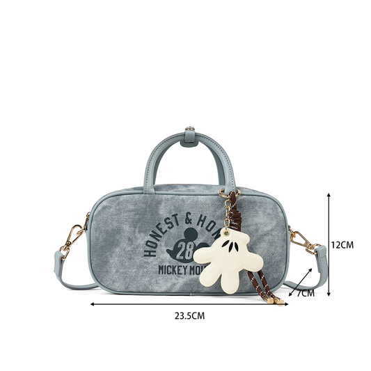 【D051】【Disney正規品】ミッキースポーティーバッグ　デニムブルー